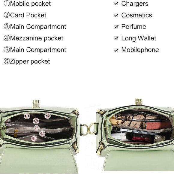 Women Embroidered Satchel Lightweight Tote Crossbody Purse for Travel or Daily U - Picture 4 of 6